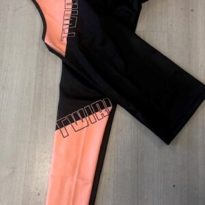 LEGGING abricot noir TWIRLING grosse ceinture