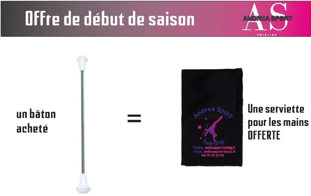 Offre de début de saison : un bâton acheté, une serviette pour les mains offerte